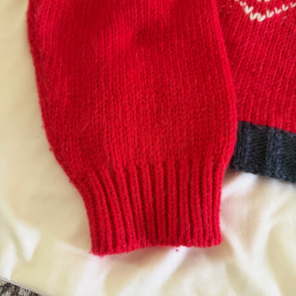 Free People Heart Knit Mock Neck Pullover Sweater L Wool Alpaca - Picture 4 of 9